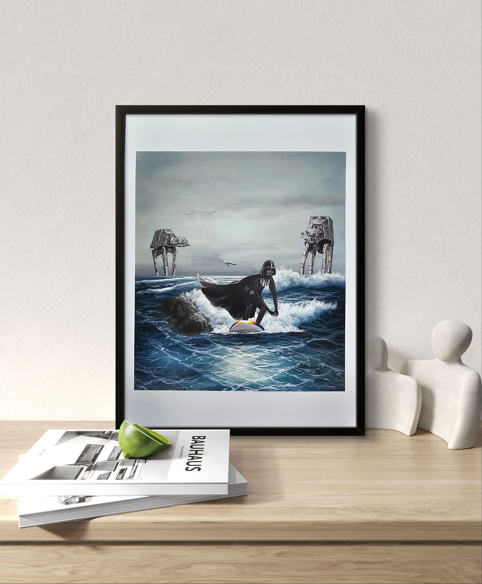 Darth Surfer - Kunstdruck