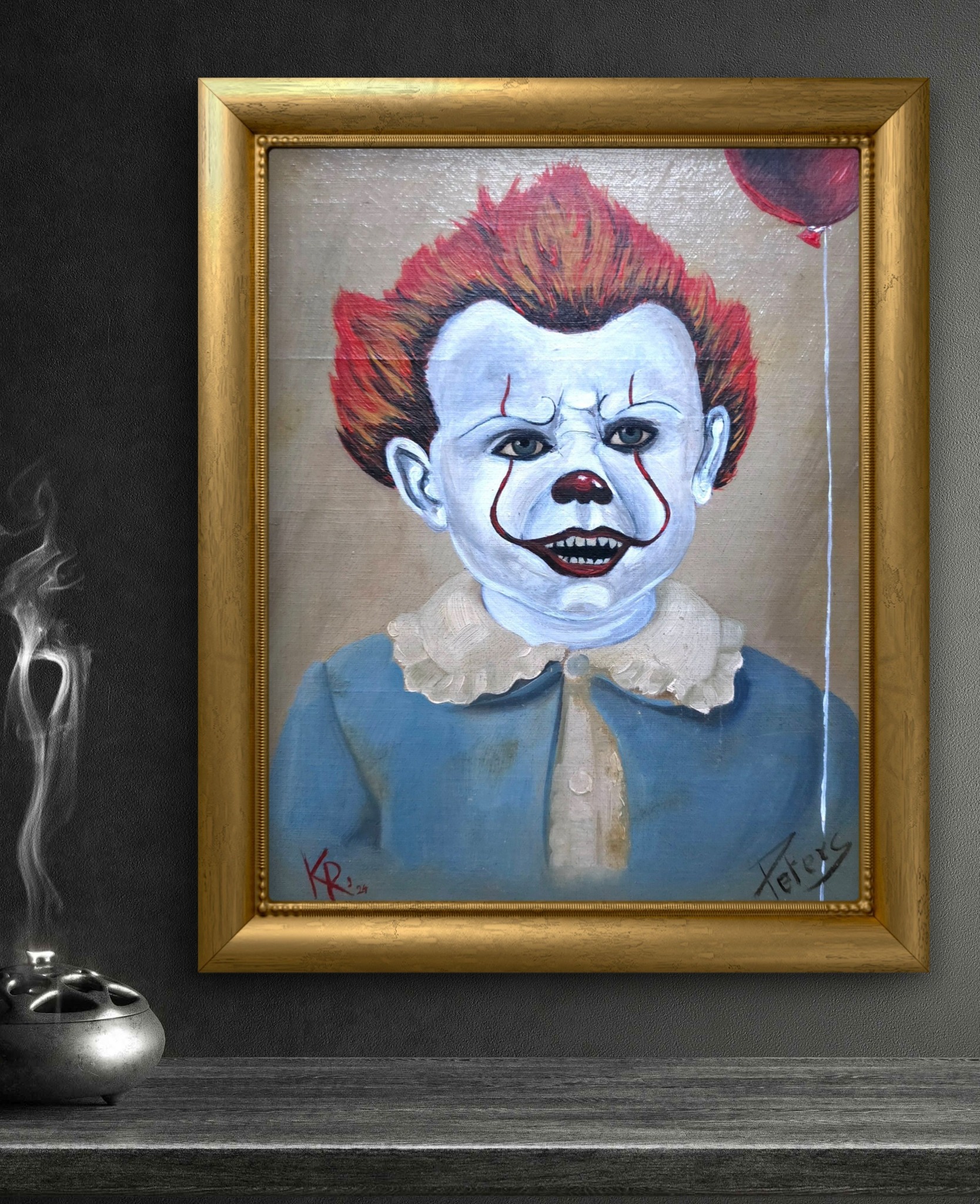 Verkauft - Der kleine Pennywise - Original Upcycling Bild