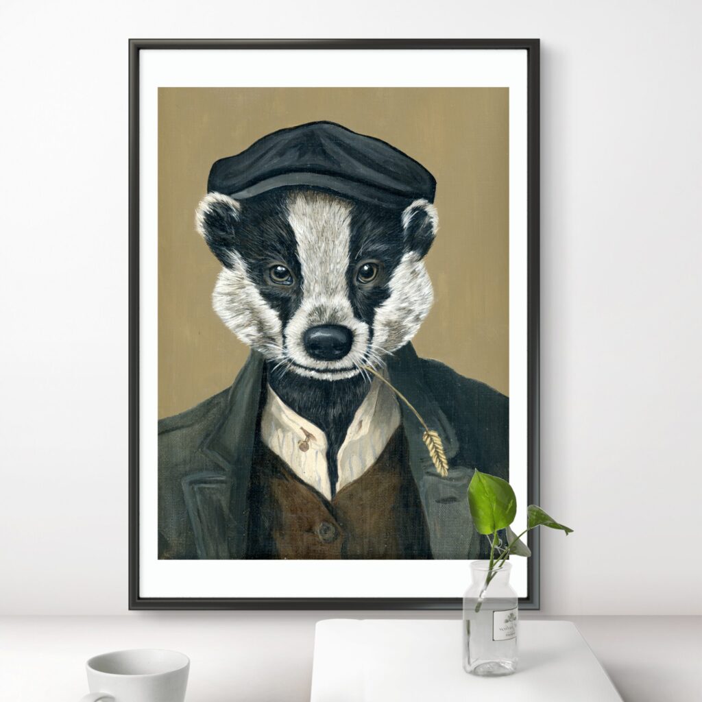 Herr Dachs - Kunstdruck