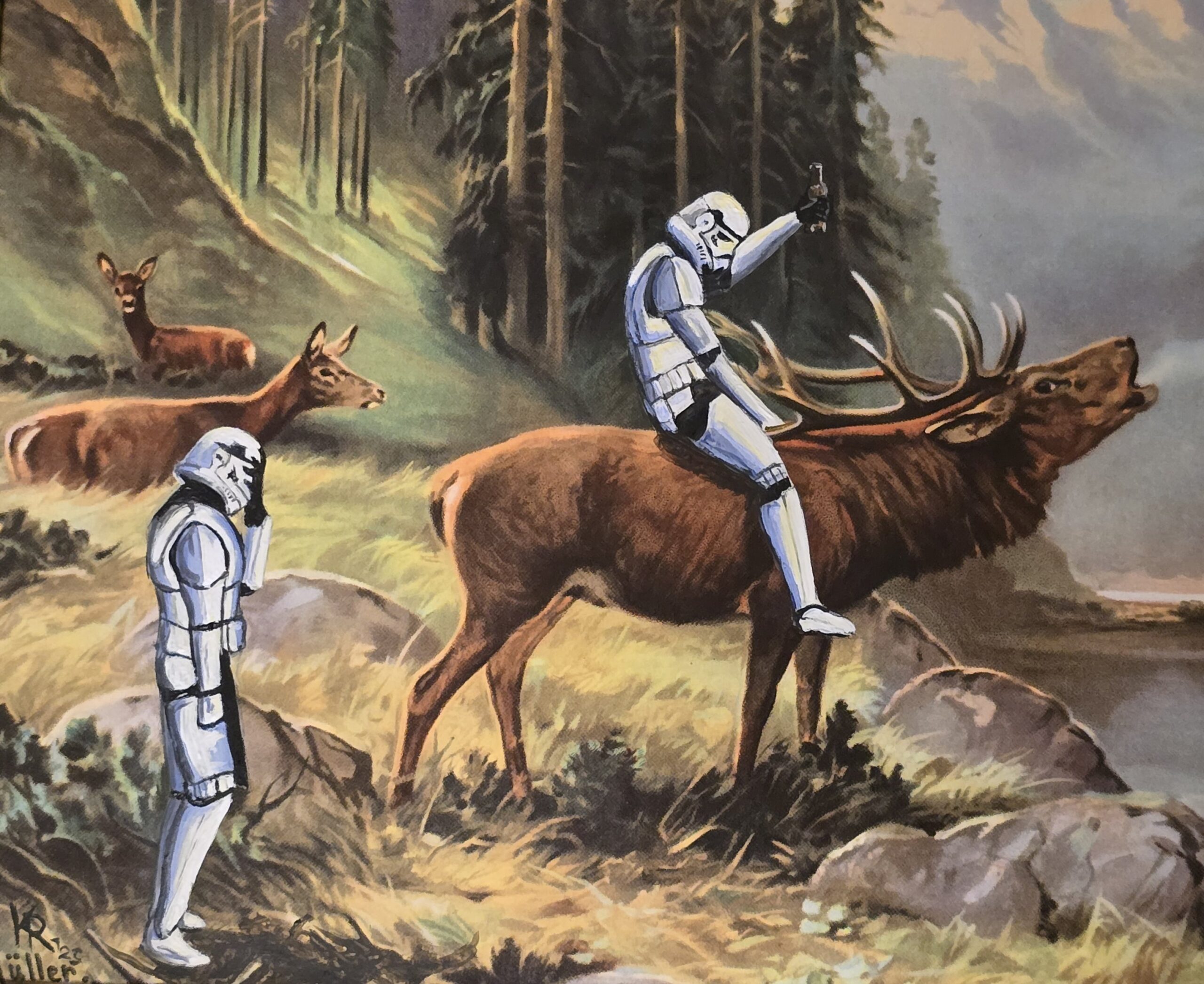 Verkauft - Trooper Wochenende - Original Upcycling Bild – Bild 2