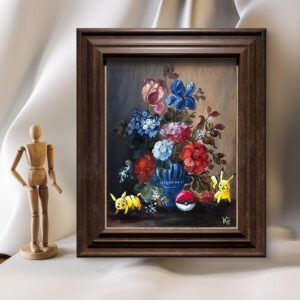 Verkauft - Pikachu Play Time - Original Upcycling Bild