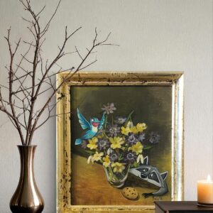 Verkauft - Meeko und Flit auf Kekssuche - Original Upcycling Bild