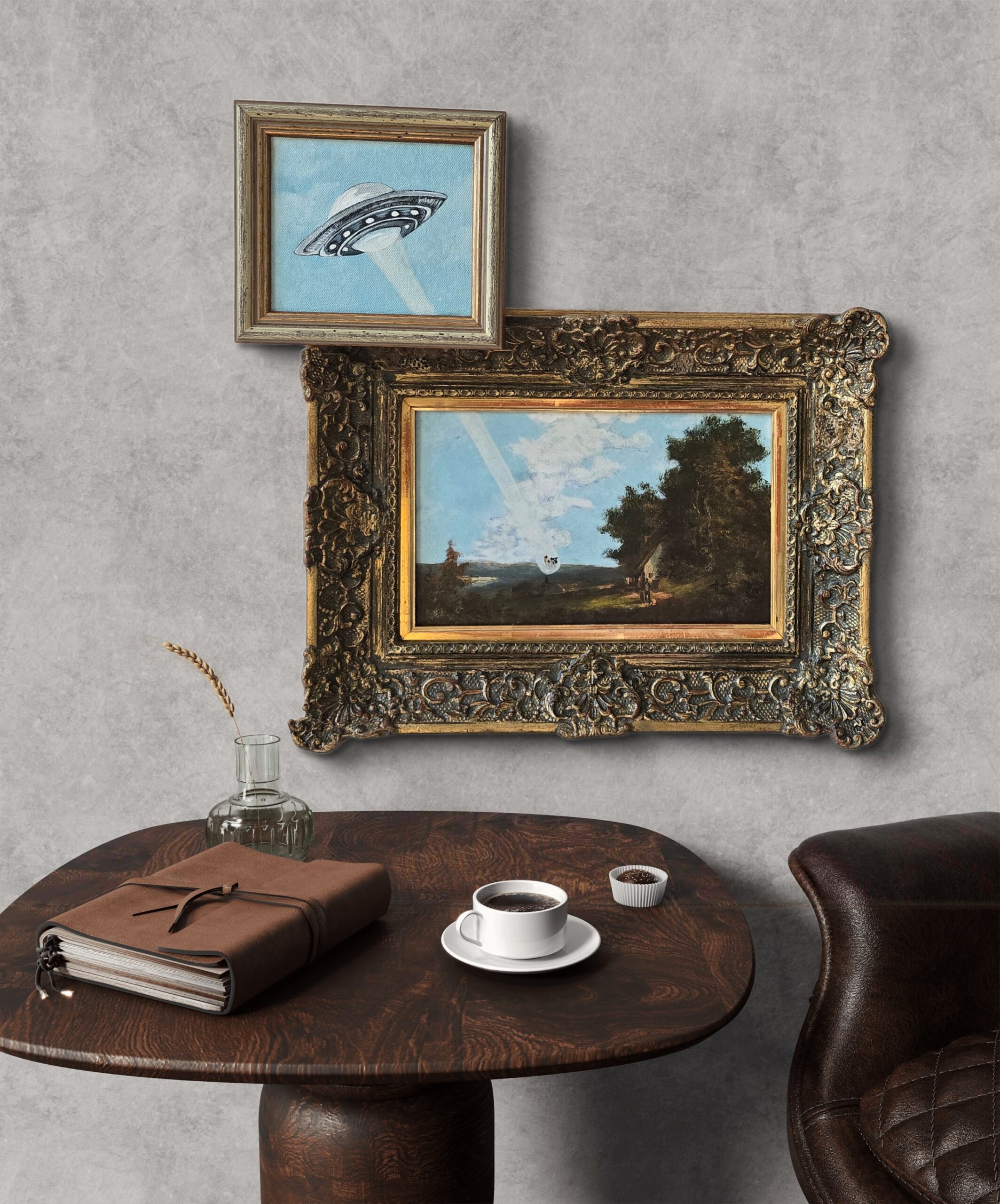 Kuh Entführung die Zweite - Original Upcycling Bild