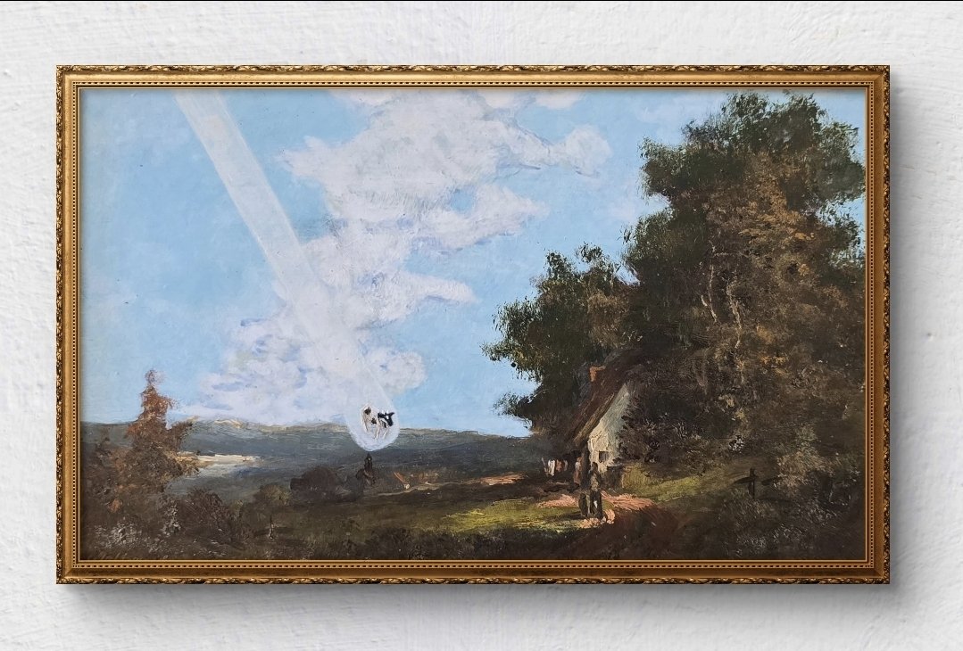 Kuh Entführung die Zweite - Original Upcycling Bild – Bild 4