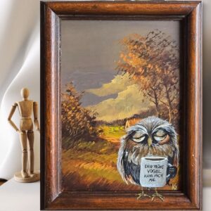 Der frühe Vogel... - Original Upcycling Bild