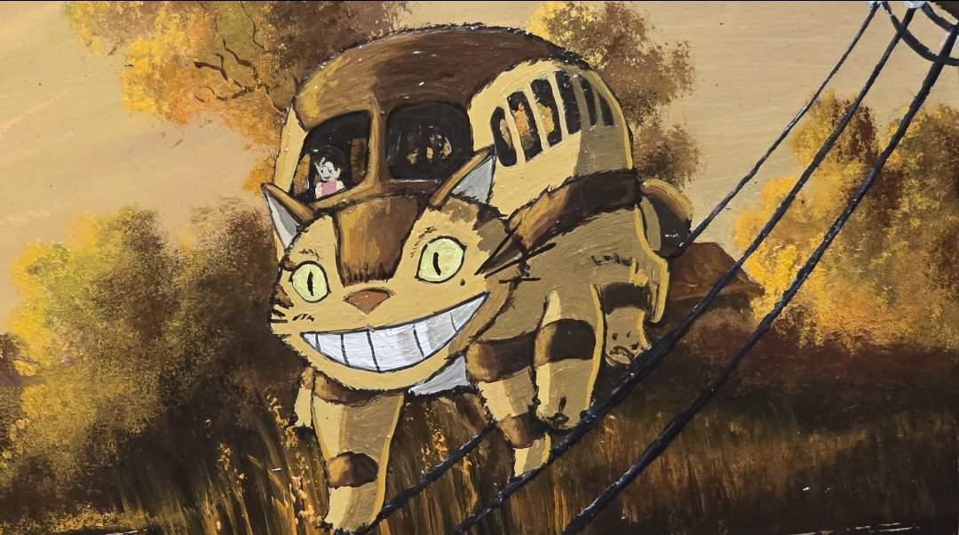 Verkauft - Der Katzenbus - Original Bild – Bild 2