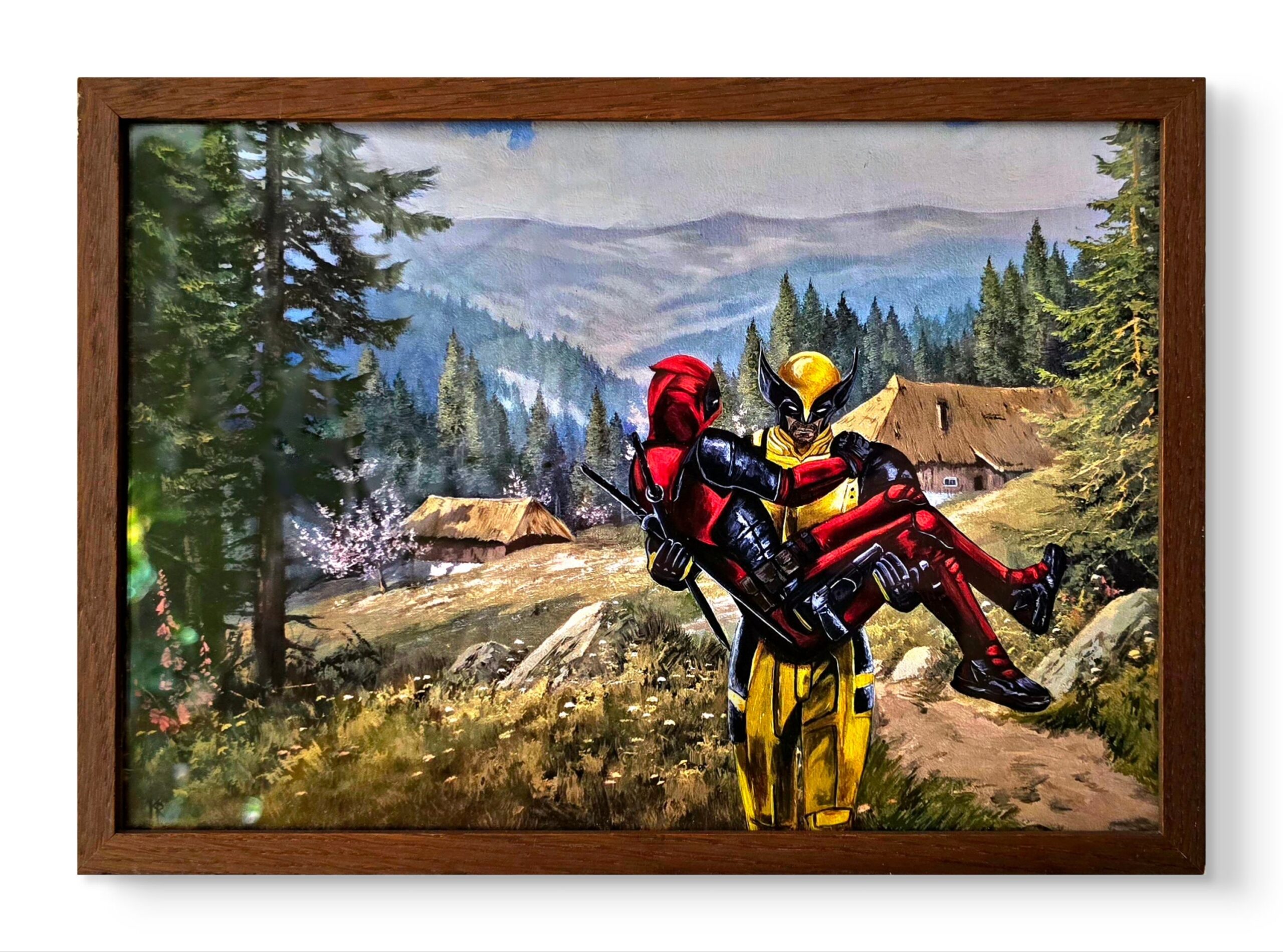 Deadpool und Wolverin - Gerahmter Kunstdruck – Bild 3
