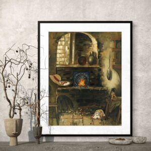 Die Feuerstelle - Kunstdruck